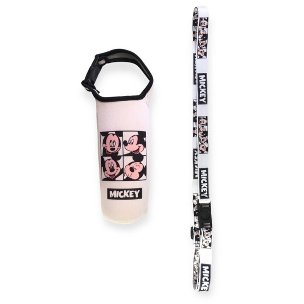 Mickey Print Bottle Holder with Adjustable Crossbody Straps